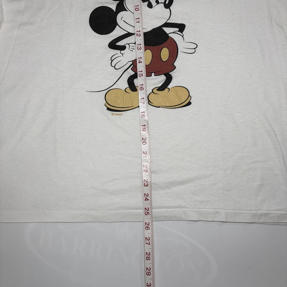 Vintage‎ 80s Mickey Mouse Ringer T Shirt Men Large Velva Sheen USA White Disney - Picture 7 of 9